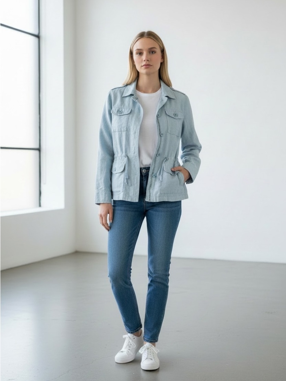 Linen Blend Jacket by Joe Fresh